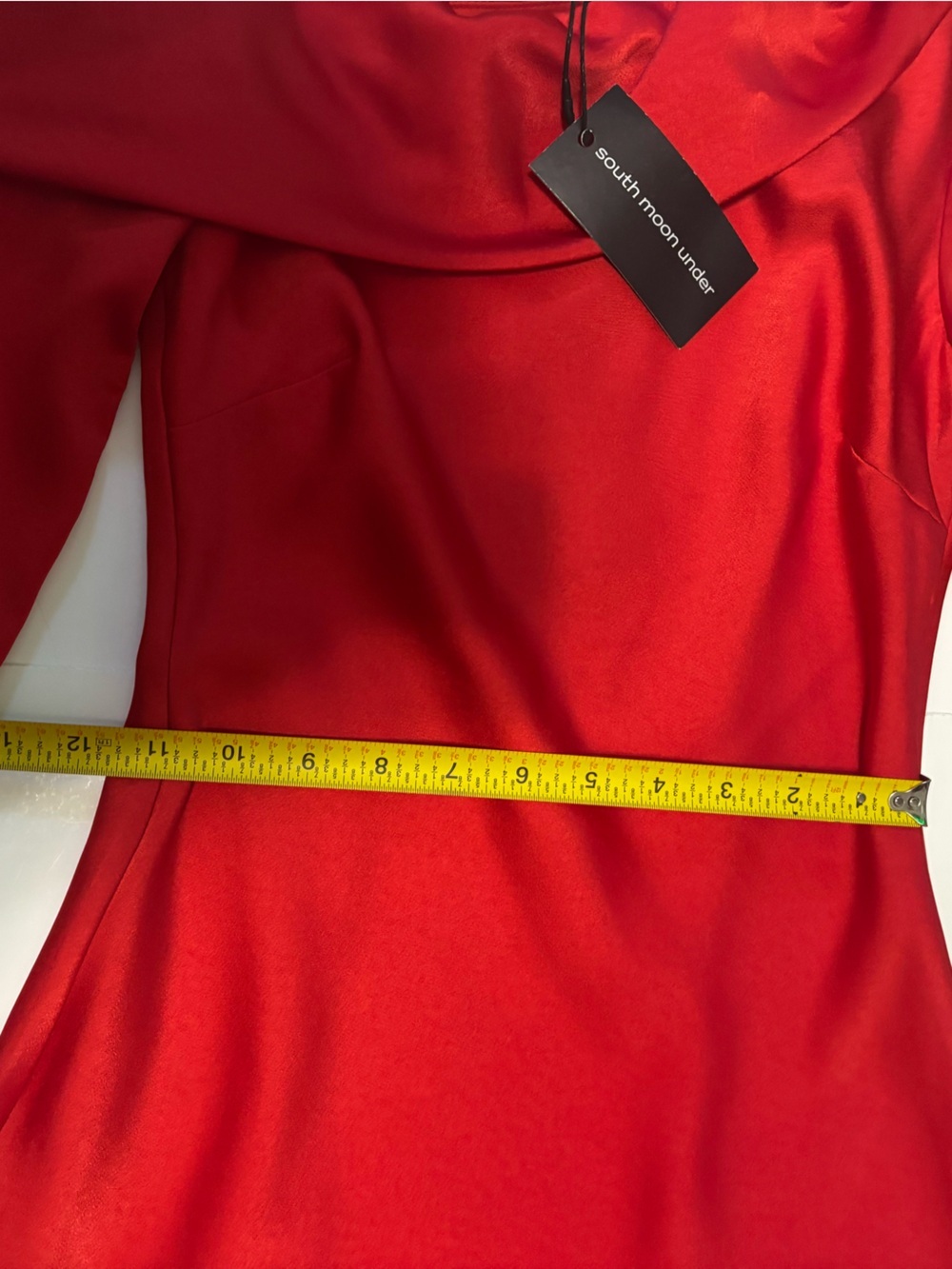 South Moon Under Scarlet One-Shoulder Mini Dress - Picture 9 of 10